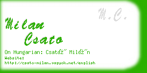 milan csato business card